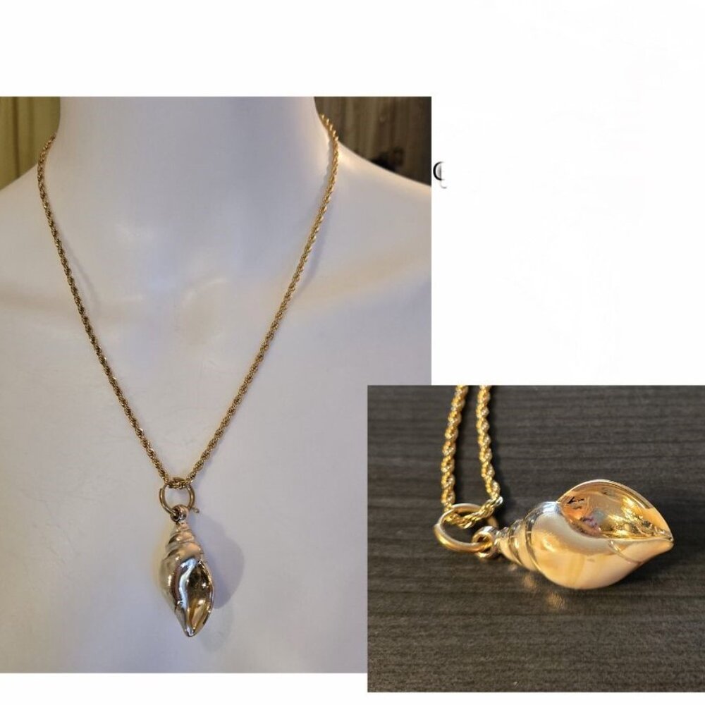 New GOLD CHAIN WITH SEASHELL PENDANT